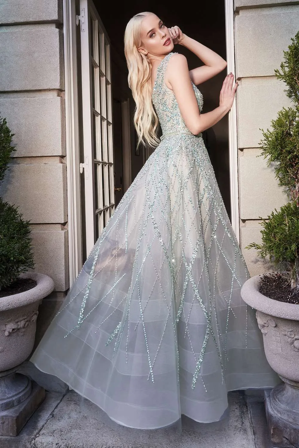 Andrea & Leo A1091 Gemma Jewel Beaded Ball Gown