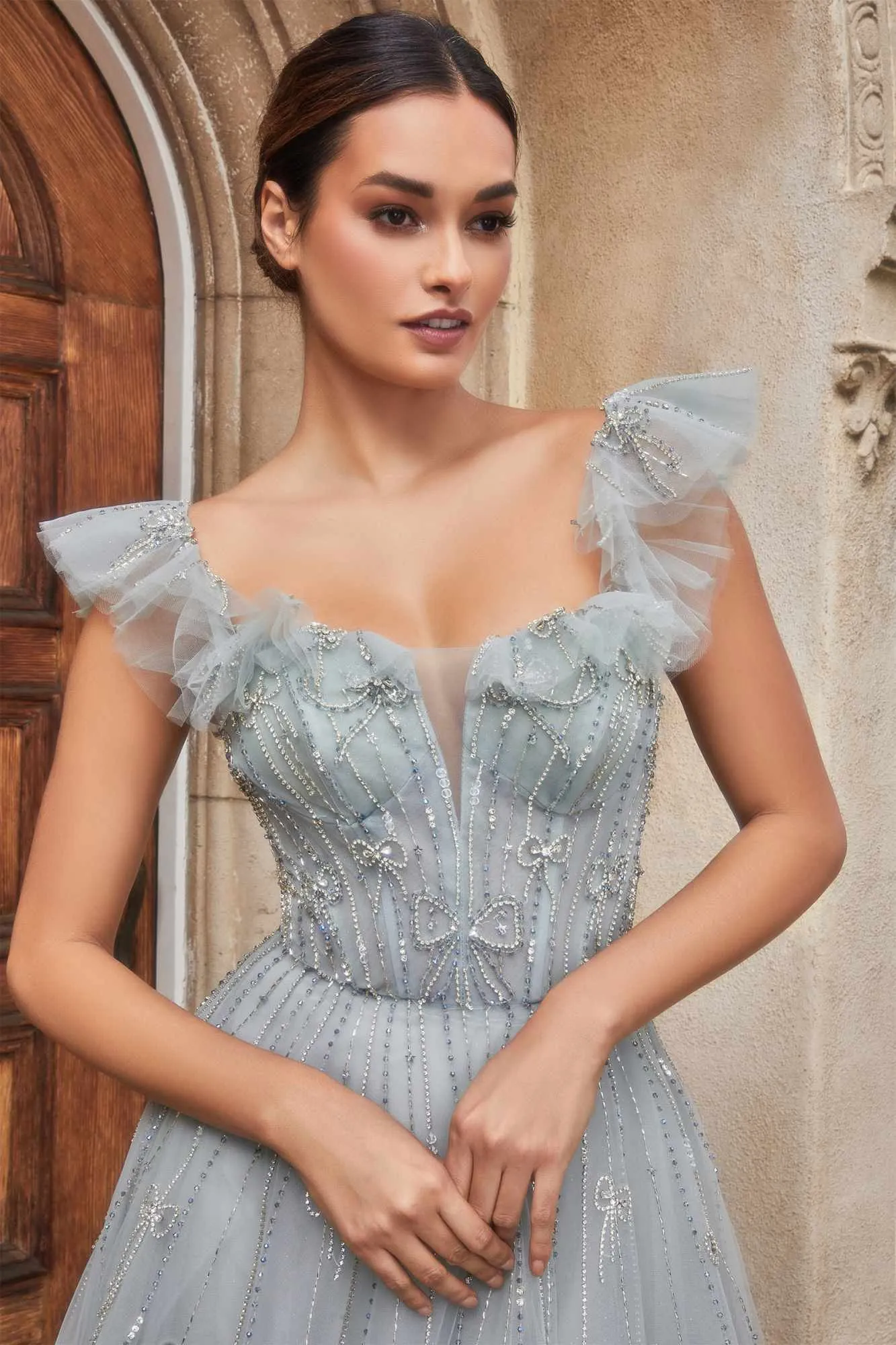 Andrea & Leo A1092 Charlotte Off the Shoulder A-Line Gown