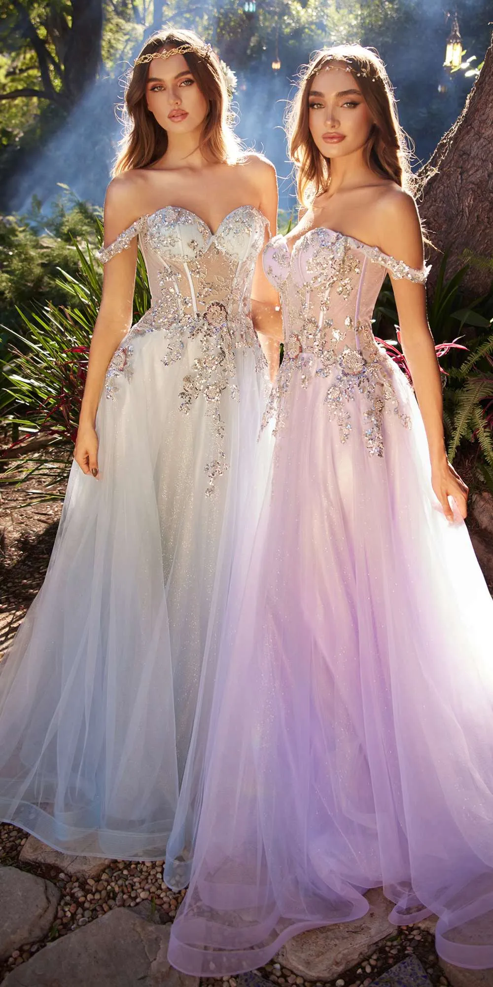 Andrea & Leo A1258 Long Embellished Tulle A-Line Ball Gown