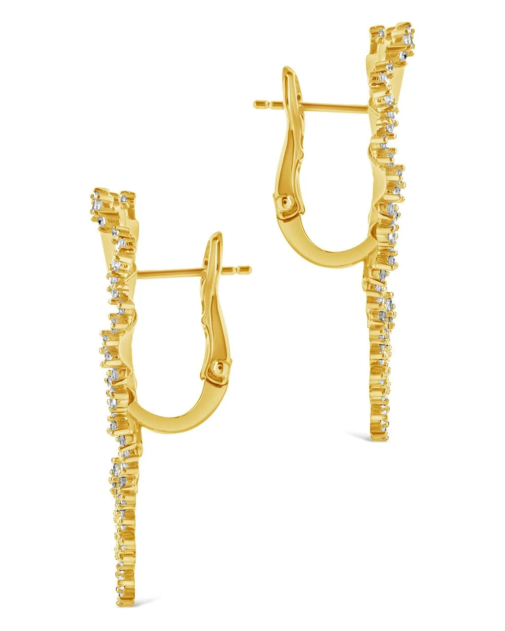 Angelina CZ Fan Drop Studs Earrings