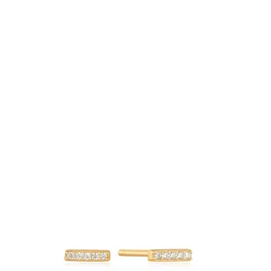 Ania Haie Glam Rock Gold Bar Stud Earrings