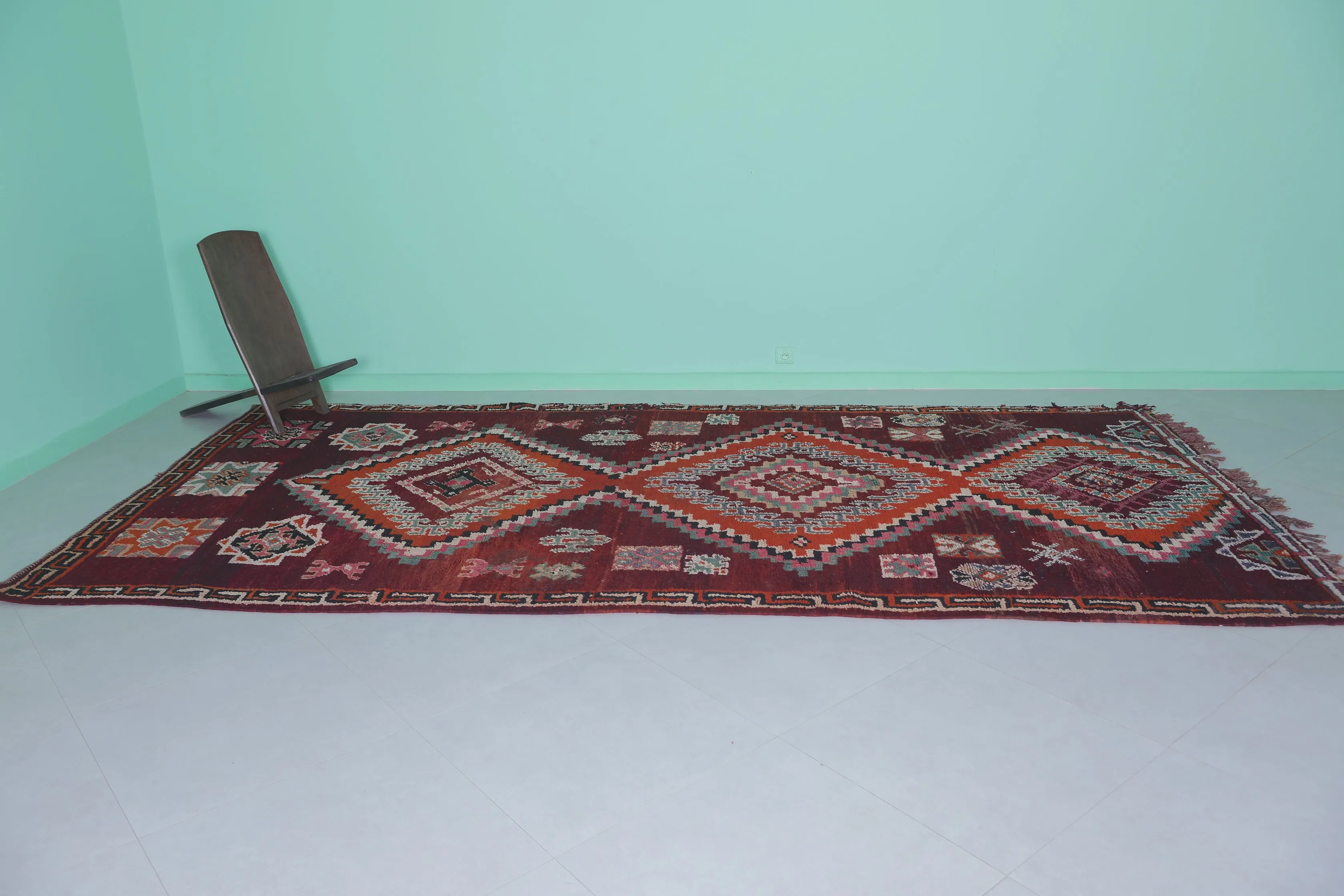 Authentic Boujaad Moroccan Rug - 6.3 x 12.8 Feet