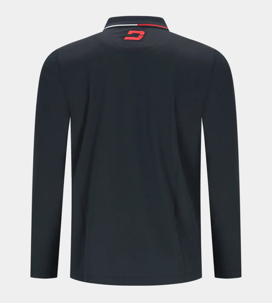 BAND LONG SLEEVE POLO - NAVY