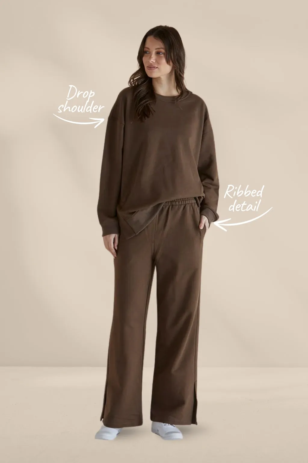 Betty Basics Easy Sweat Chocolate Brown