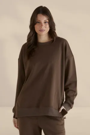 Betty Basics Easy Sweat Chocolate Brown