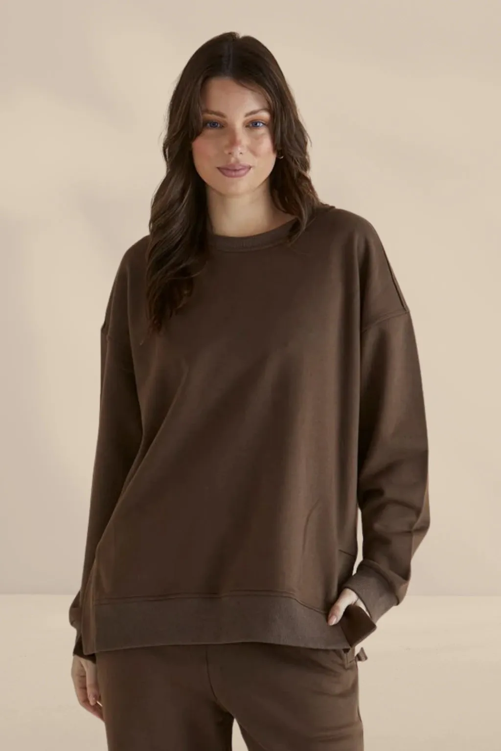 Betty Basics Easy Sweat Chocolate Brown