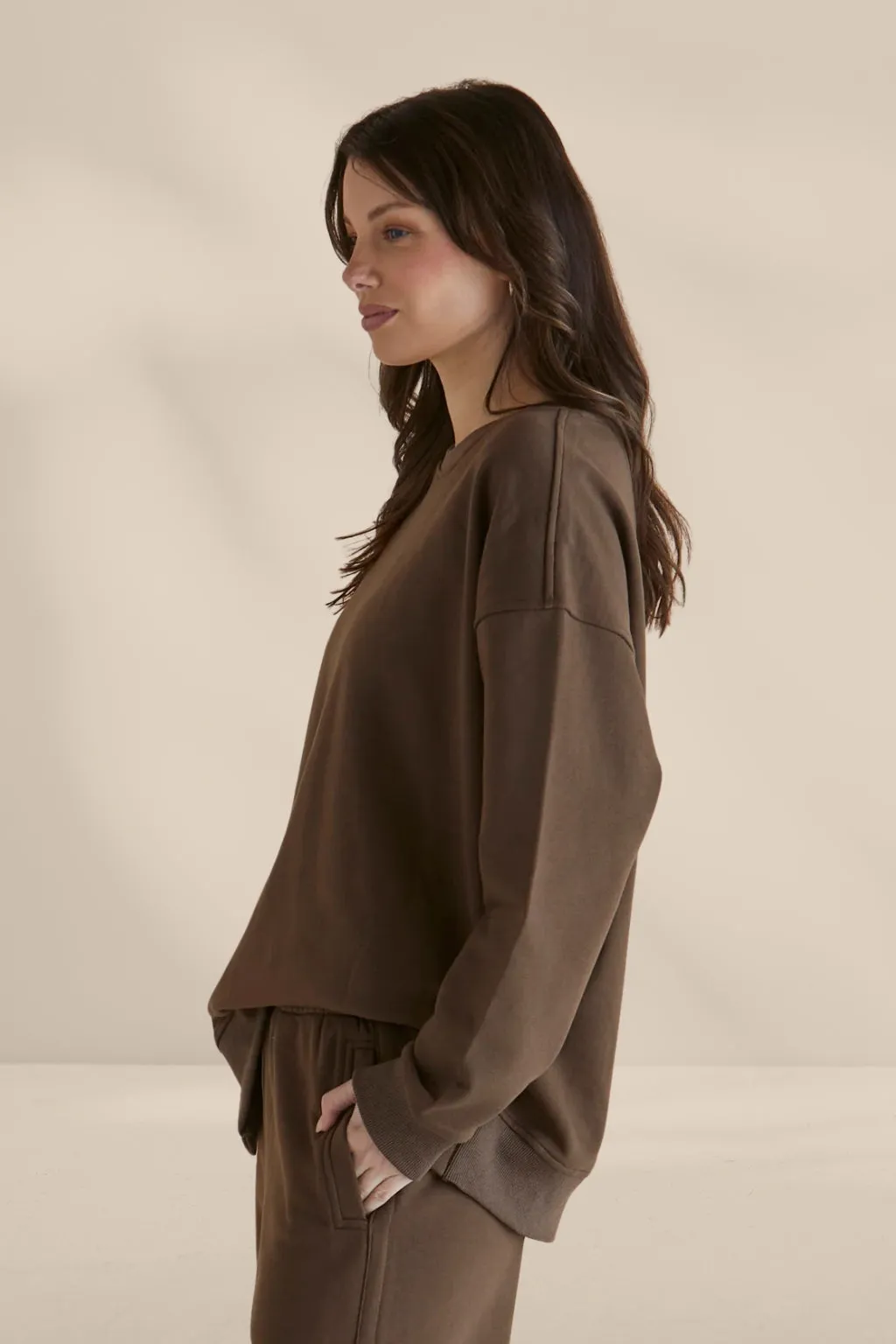 Betty Basics Easy Sweat Chocolate Brown