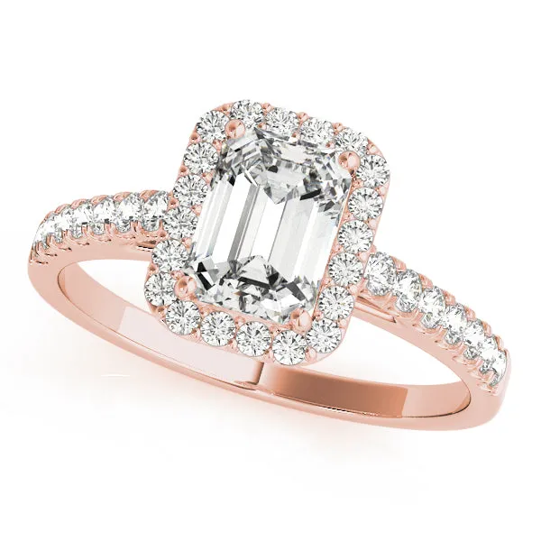 Blair Cathedral Halo Diamond Engagement Ring in Pavé