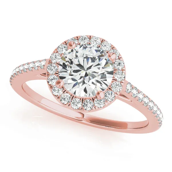 Blair Cathedral Halo Diamond Engagement Ring in Pavé