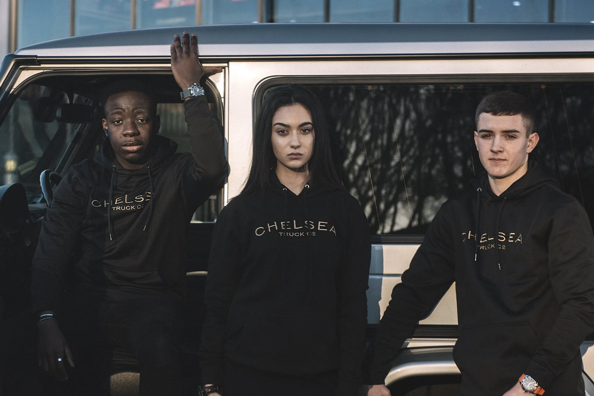 Chelsea Truck Co Black with Gold Embroidery Hoodie