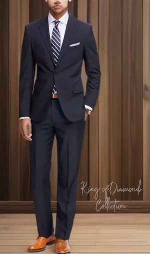 Classic Fit 2-Piece Men's Suit Navy