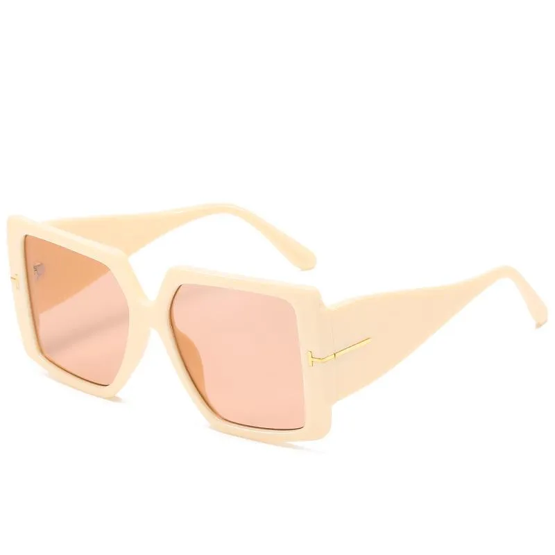Classic Oversized Square Sunglasses  Leopard Sun Glasses Female Gradient Vintage