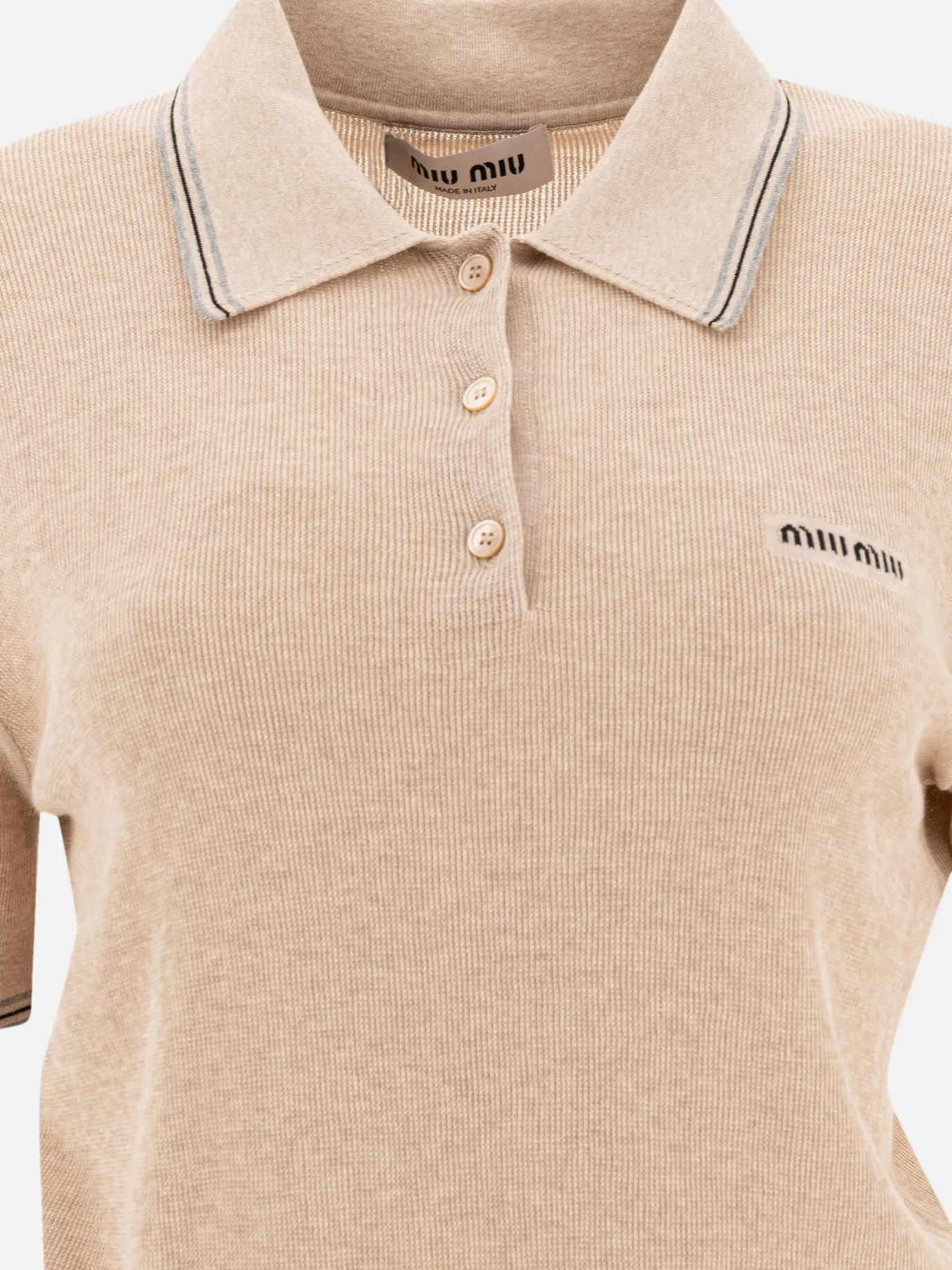 Cotton knit polo shirt