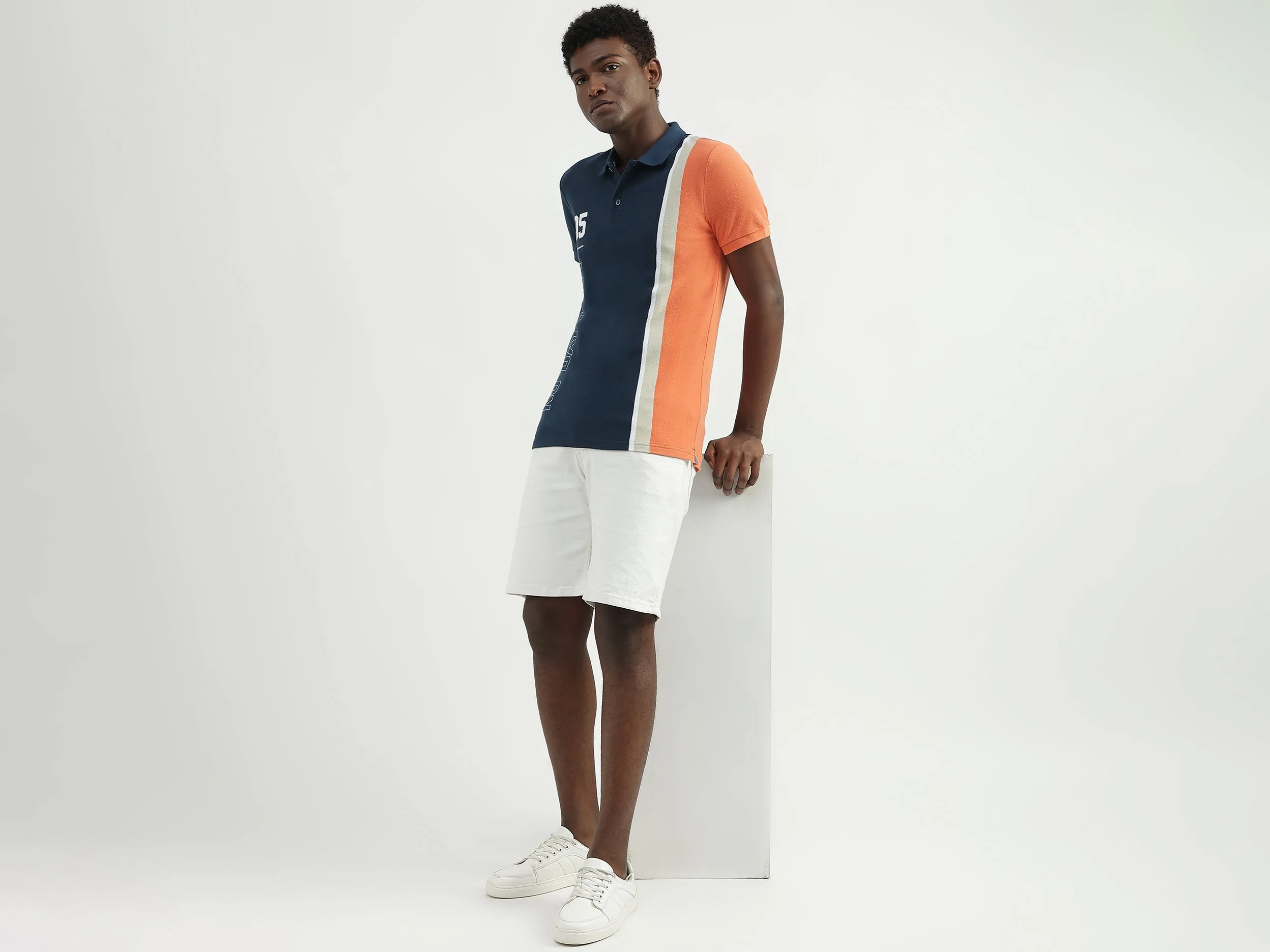 Cotton Printed Polo Collar Mens T-shirts