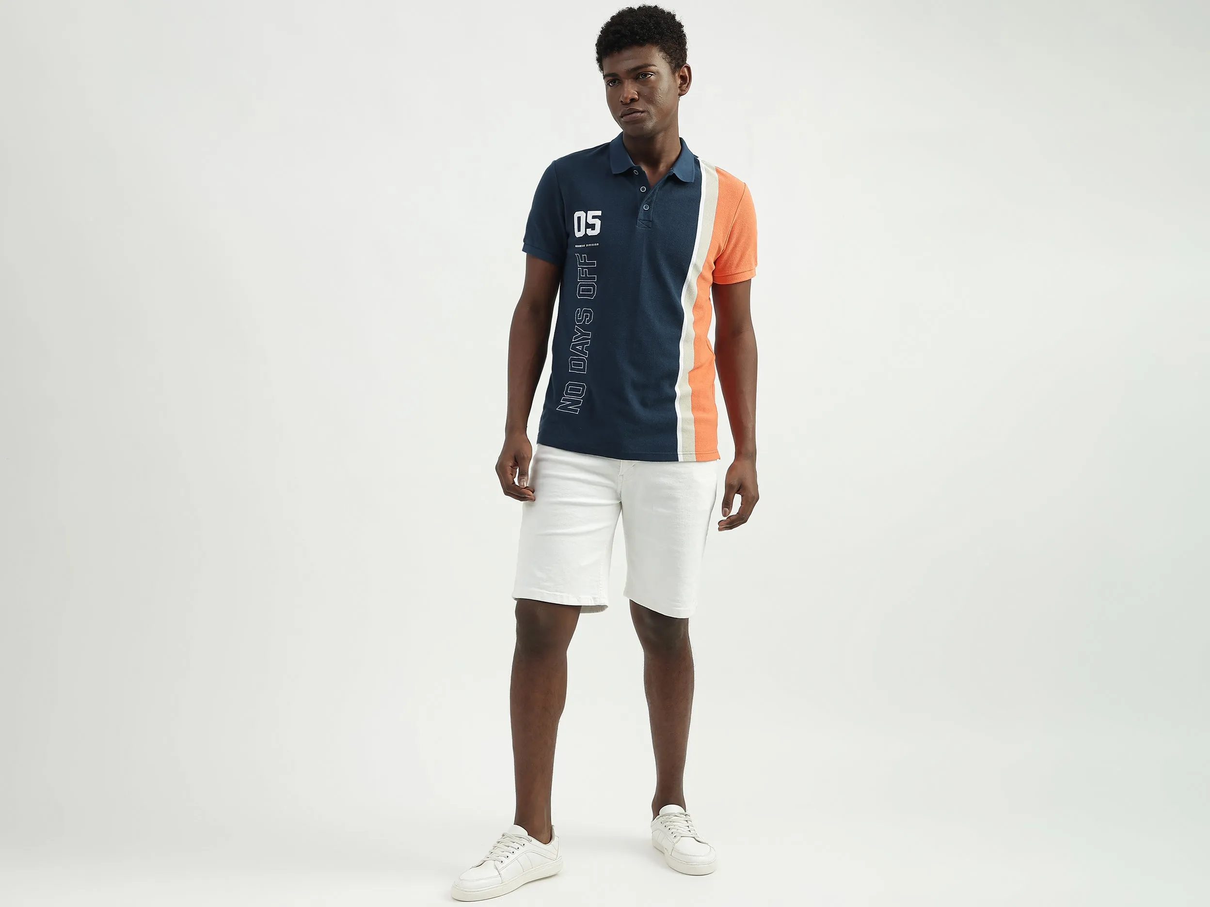 Cotton Printed Polo Collar Mens T-shirts