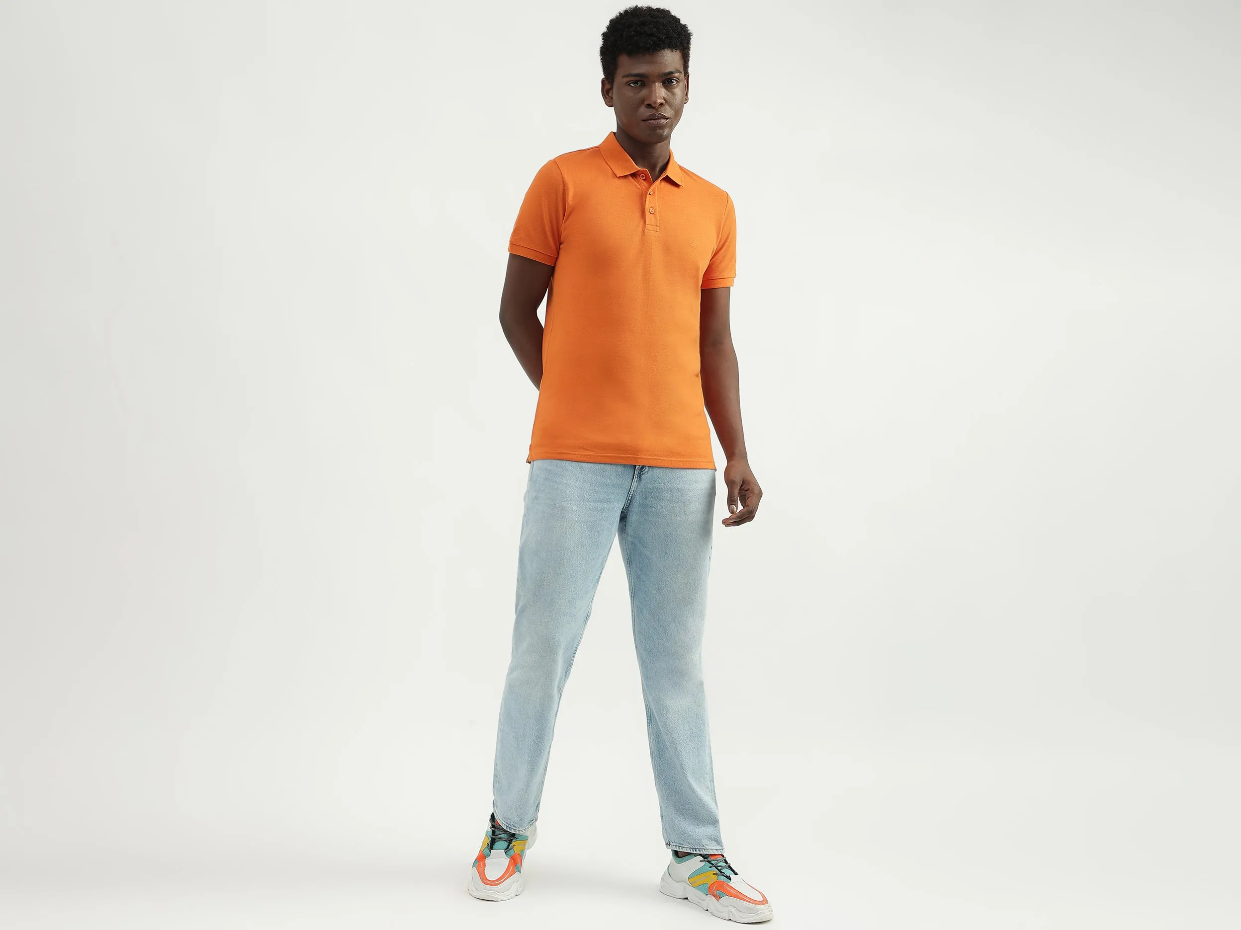 Cotton Solid Polo Collar Mens T-shirts