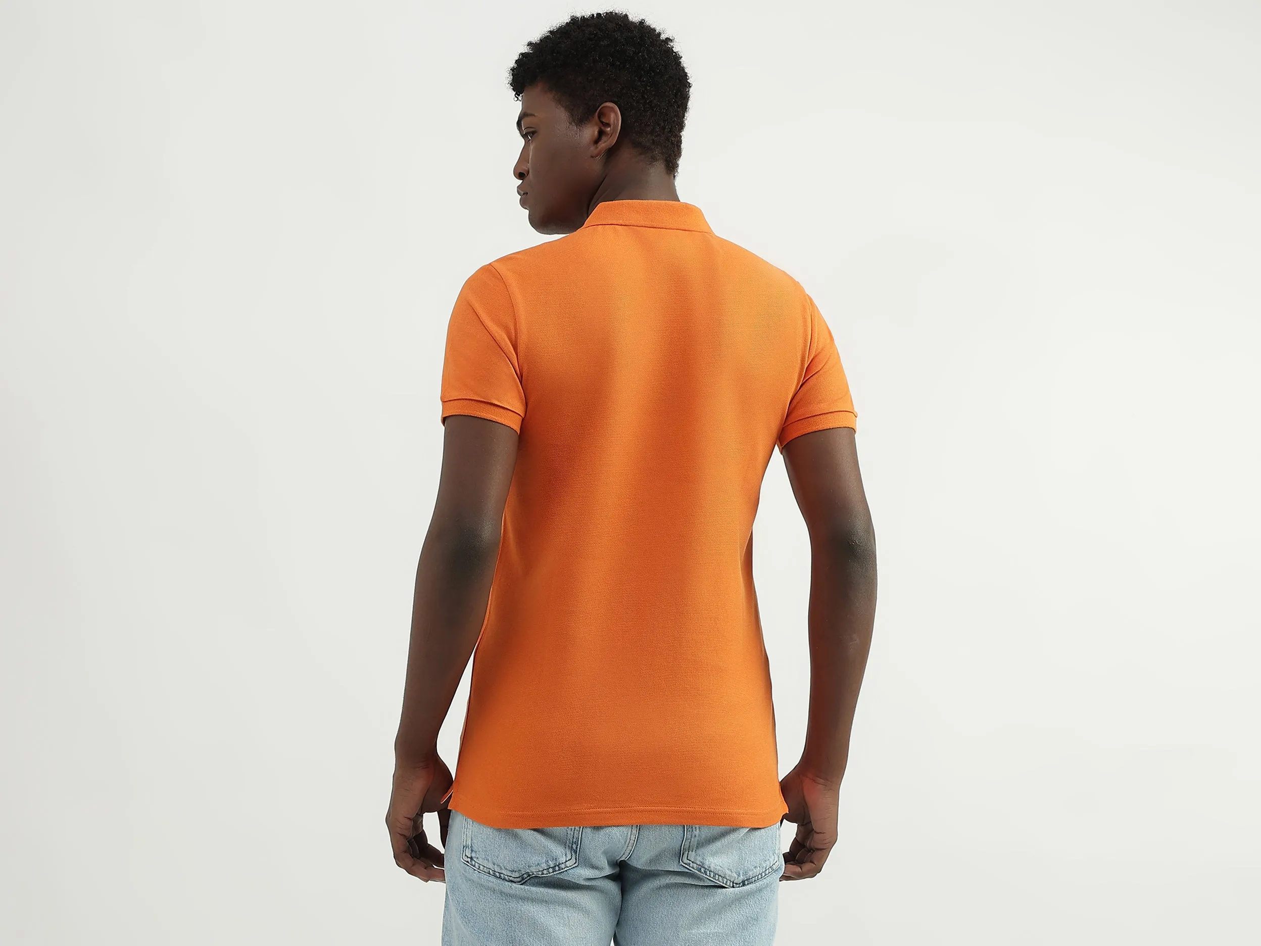 Cotton Solid Polo Collar Mens T-shirts
