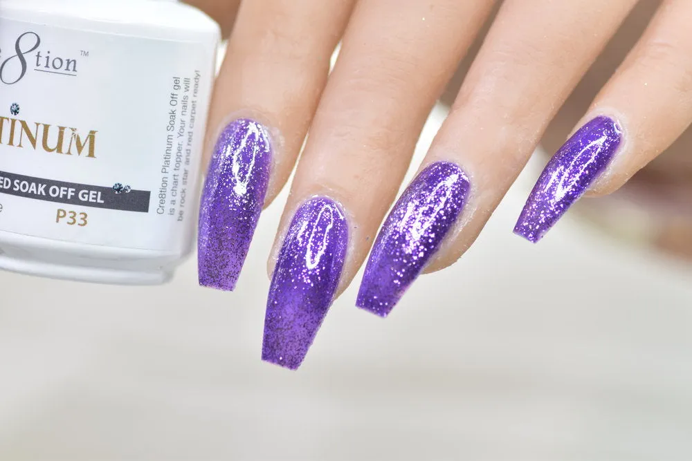 Cre8tion Platinum Soak Off Gel - 33