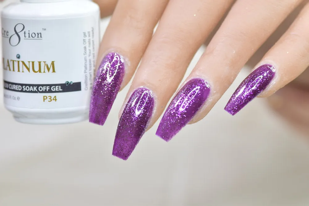 Cre8tion Platinum Soak Off Gel - 34