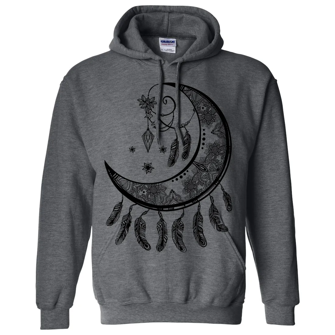Crescent Moon Dreamcatcher Black Sweatshirt Hoodie