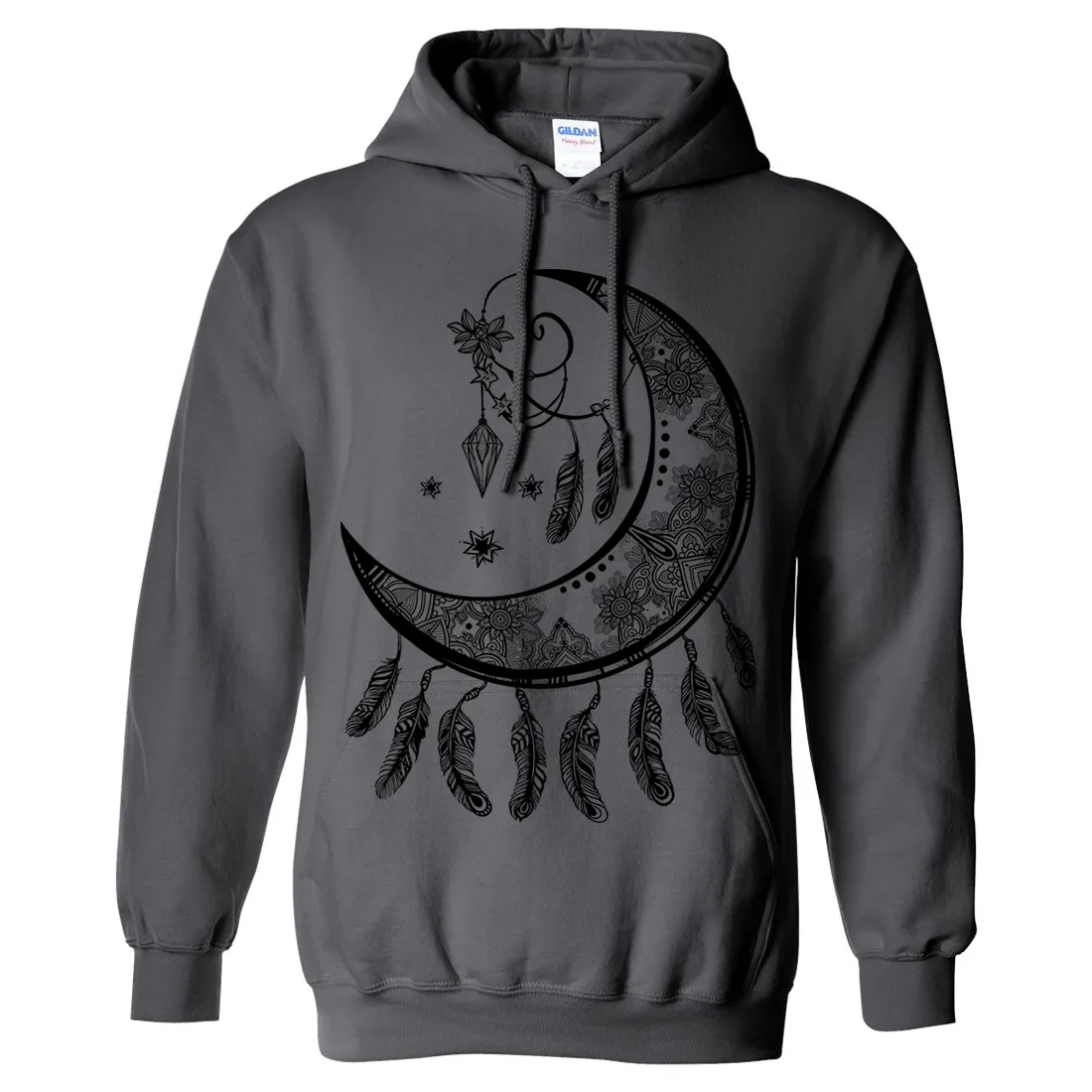 Crescent Moon Dreamcatcher Black Sweatshirt Hoodie