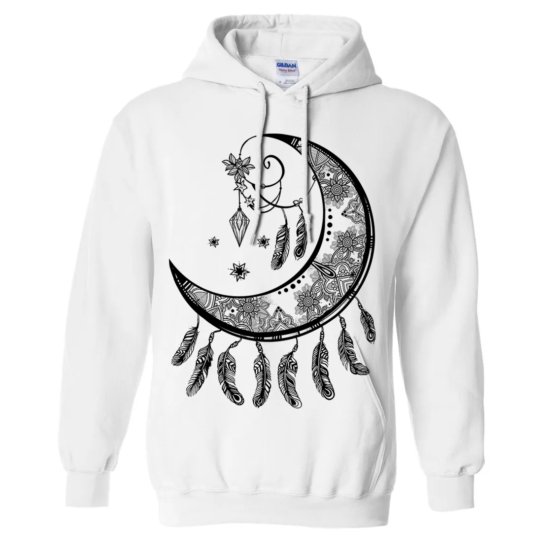 Crescent Moon Dreamcatcher Black Sweatshirt Hoodie