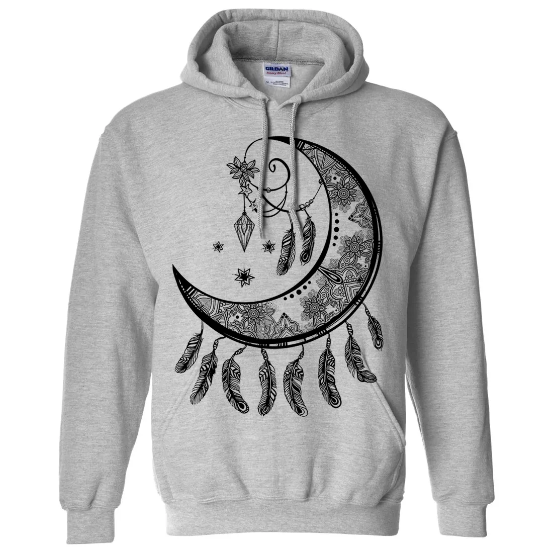 Crescent Moon Dreamcatcher Black Sweatshirt Hoodie