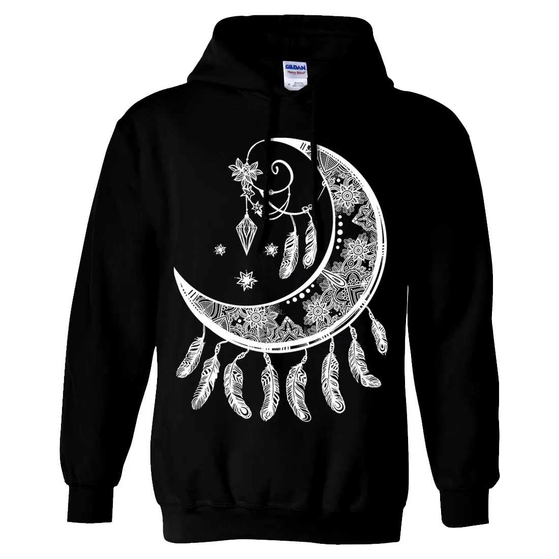 Crescent Moon Dreamcatcher White Sweatshirt Hoodie