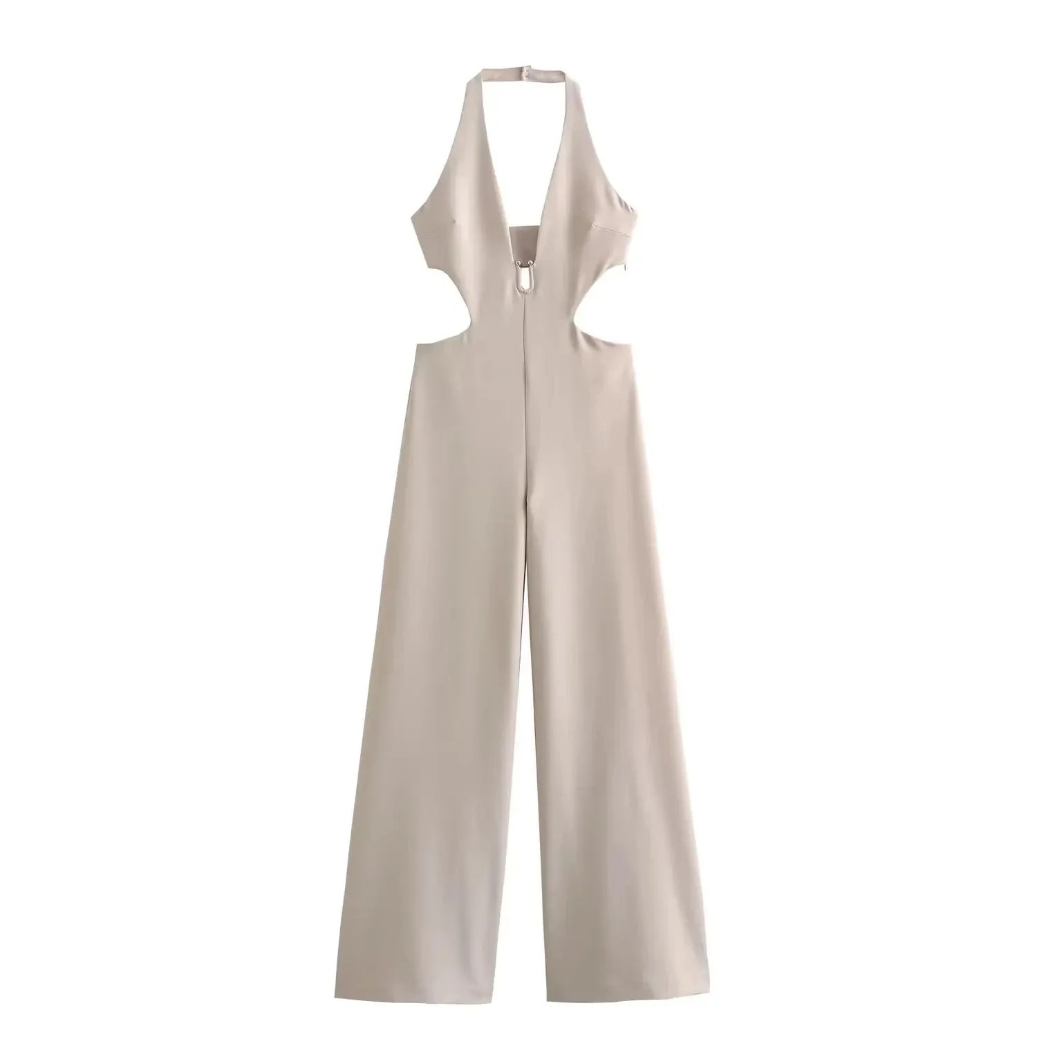 Cutout Wide-Leg Party Jumpsuit