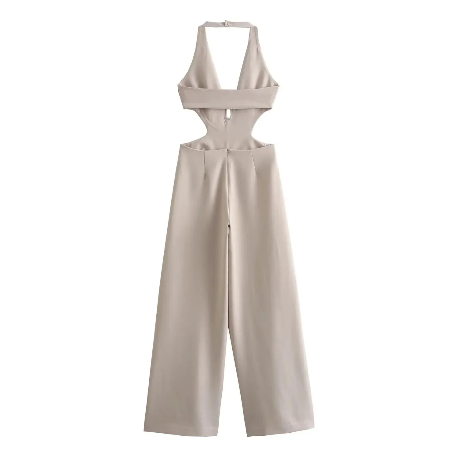 Cutout Wide-Leg Party Jumpsuit