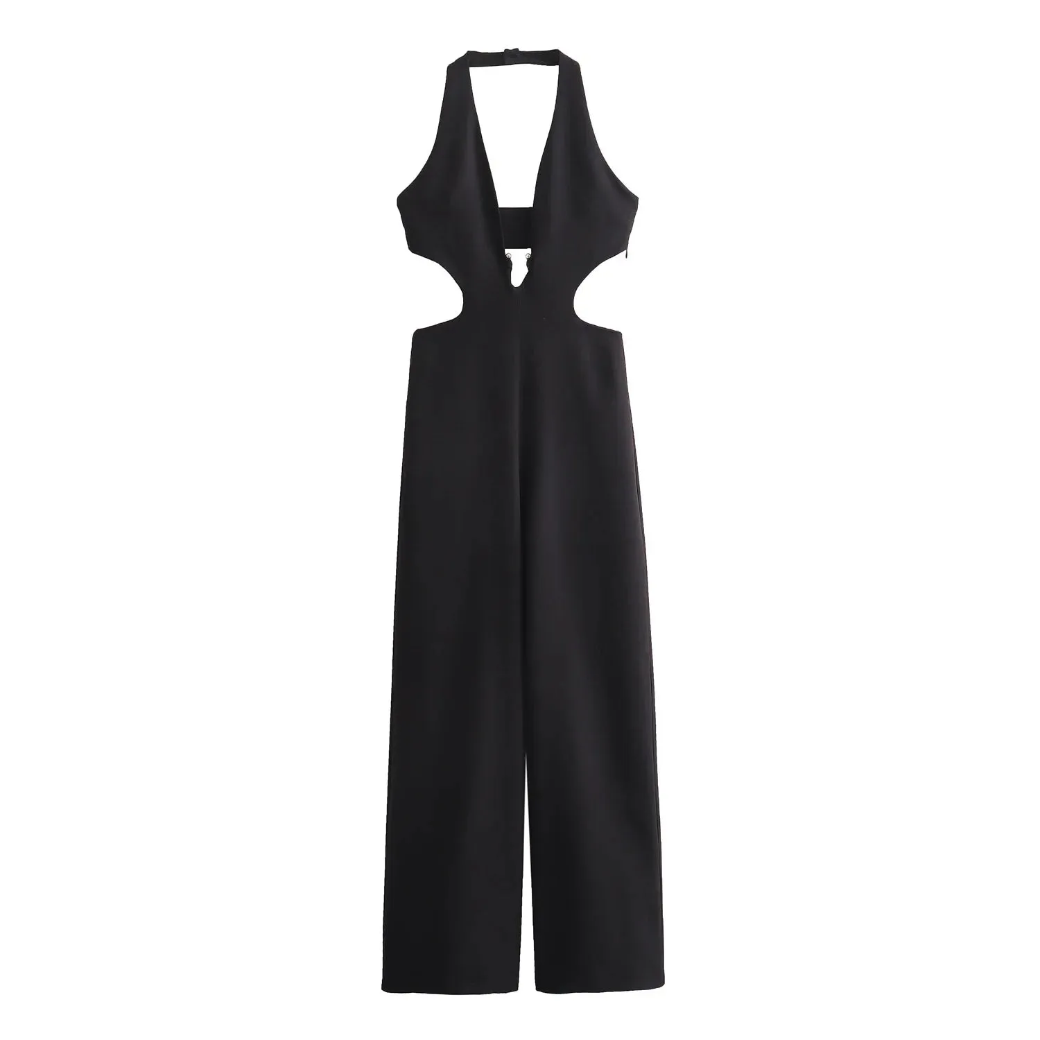 Cutout Wide-Leg Party Jumpsuit