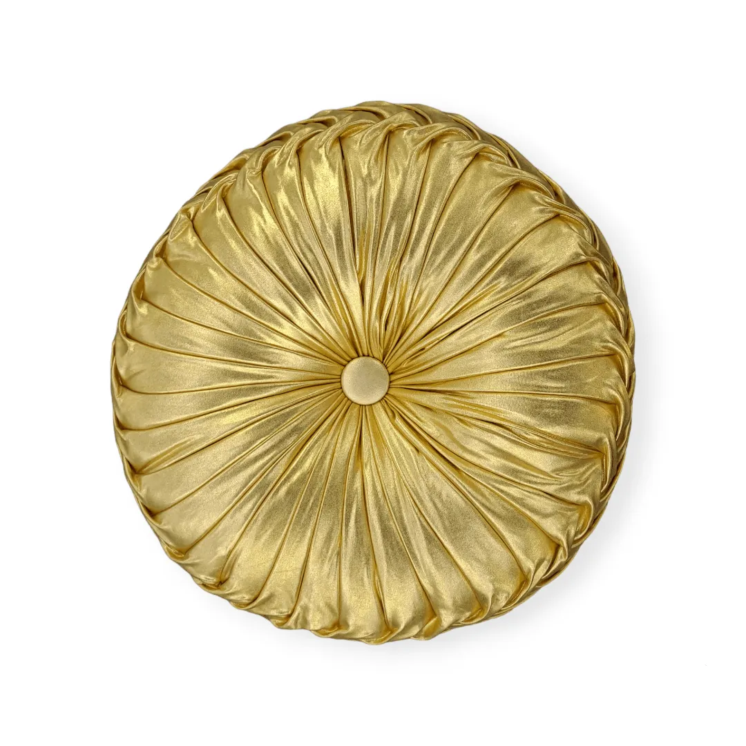 Diamante Scatter Cushion 40cm Round Gold MC-067