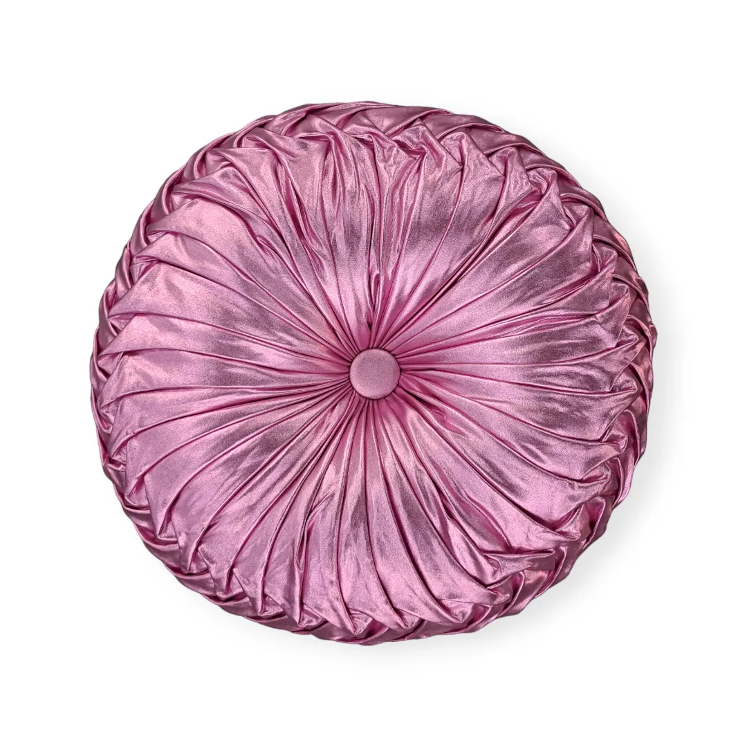Diamante Scatter Cushion 40cm Round Pink MC-067