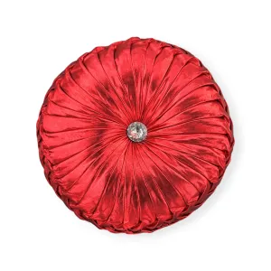 Diamante Scatter Cushion 40cm Round Red MC-067