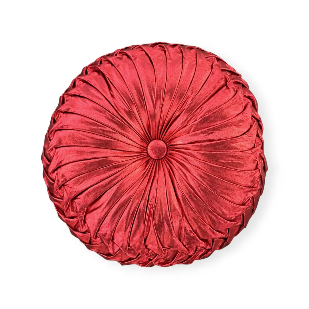 Diamante Scatter Cushion 40cm Round Red MC-067