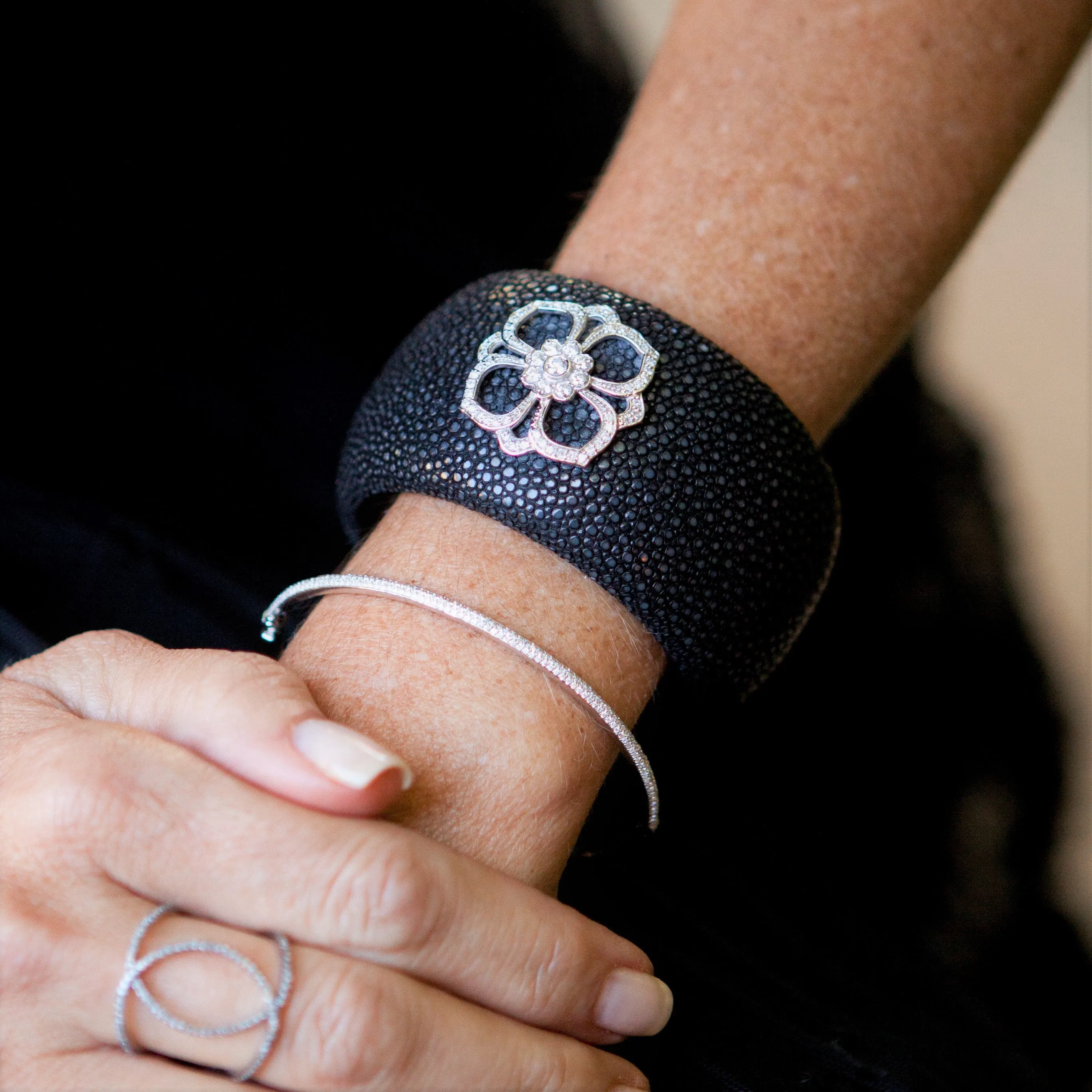 Diamond and Stingray Bespoke Cuff