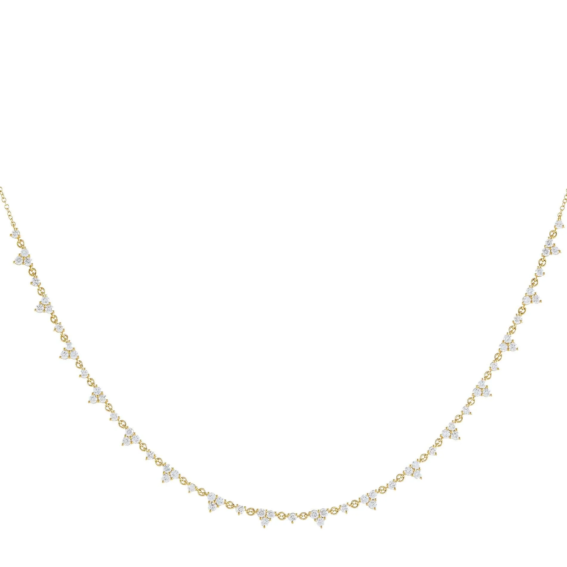 Diamond Multi Trio Choker 14K