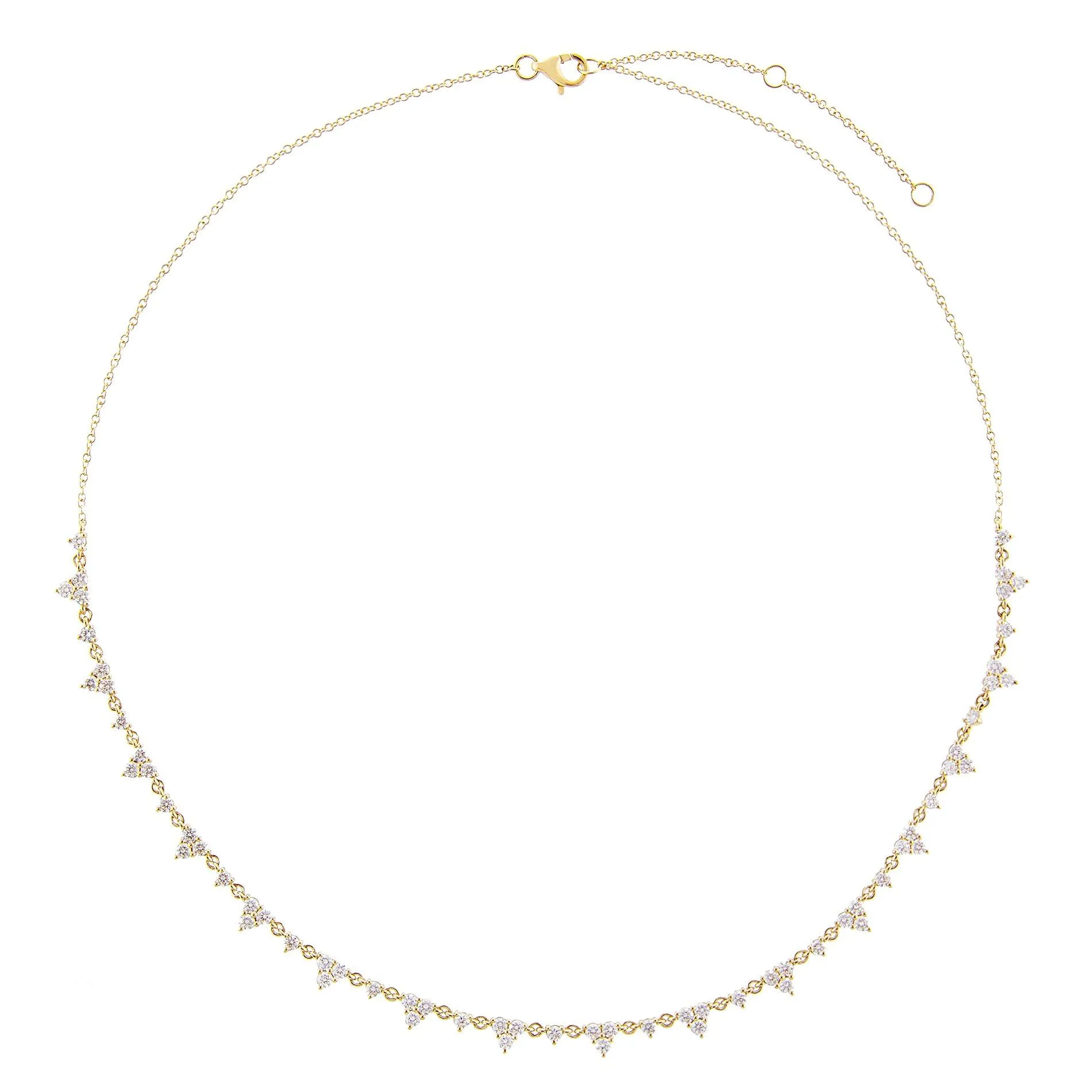 Diamond Multi Trio Choker 14K