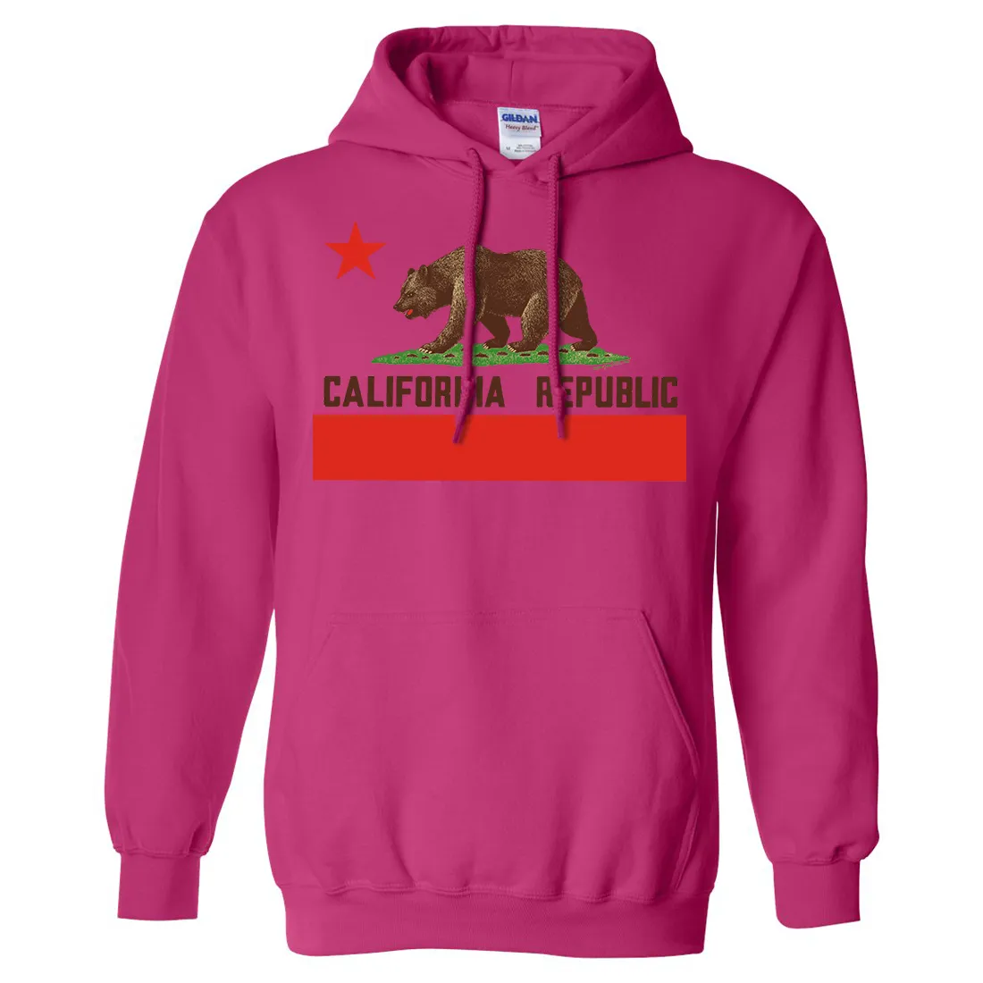 Don Pimentel California Republic Bear Flag Brown Text Sweatshirt Hoodie