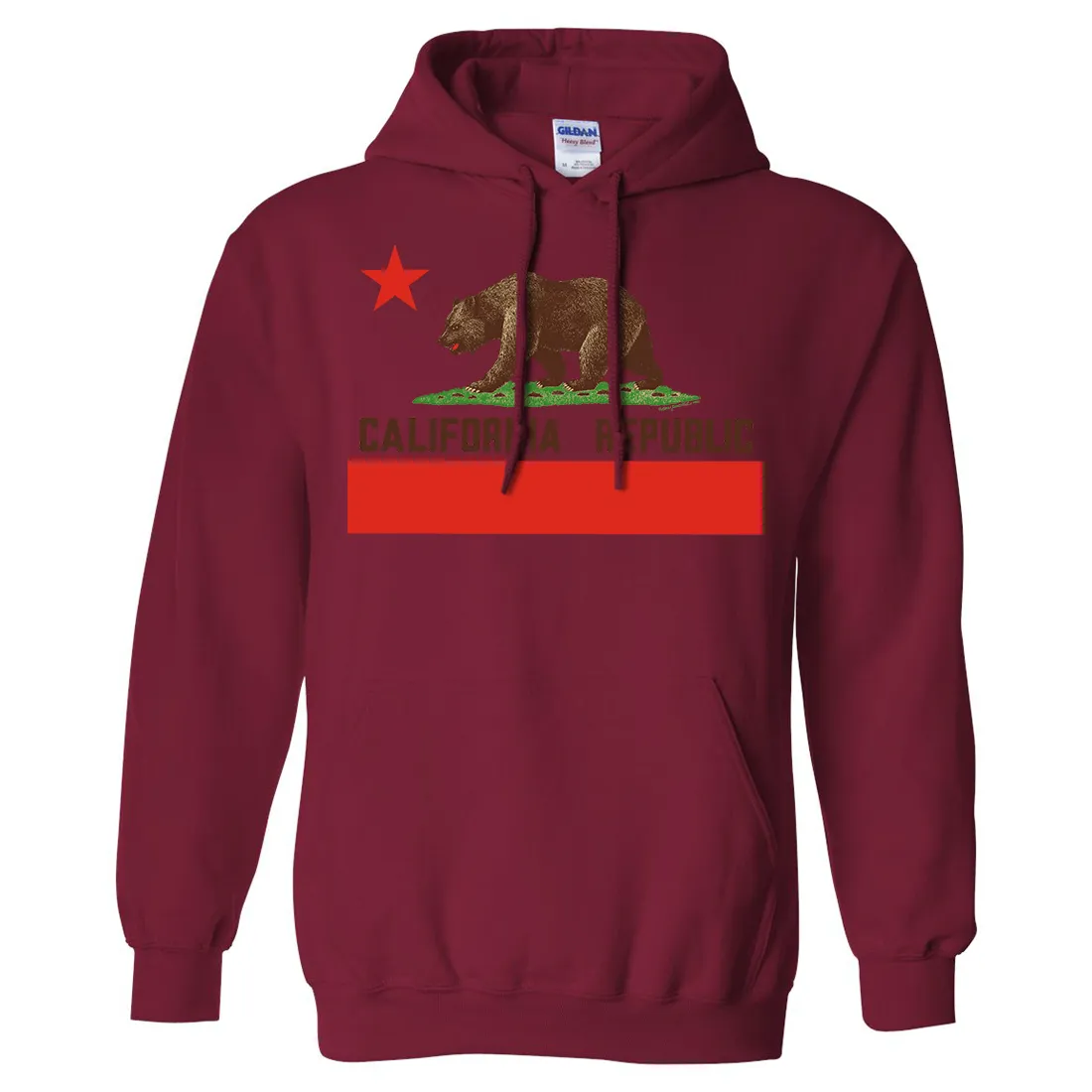 Don Pimentel California Republic Bear Flag Brown Text Sweatshirt Hoodie