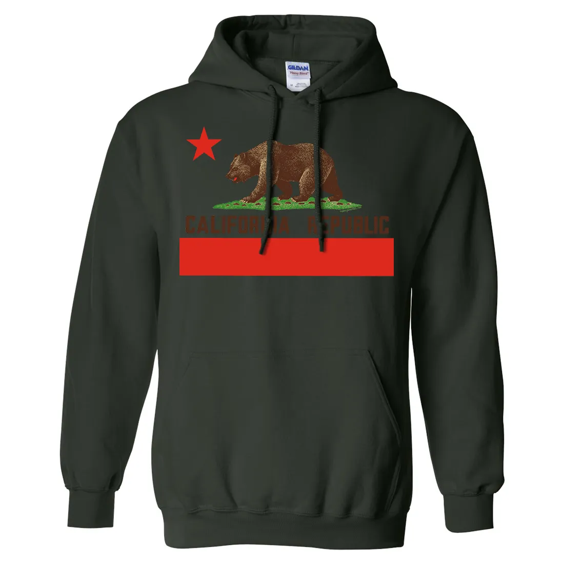 Don Pimentel California Republic Bear Flag Brown Text Sweatshirt Hoodie