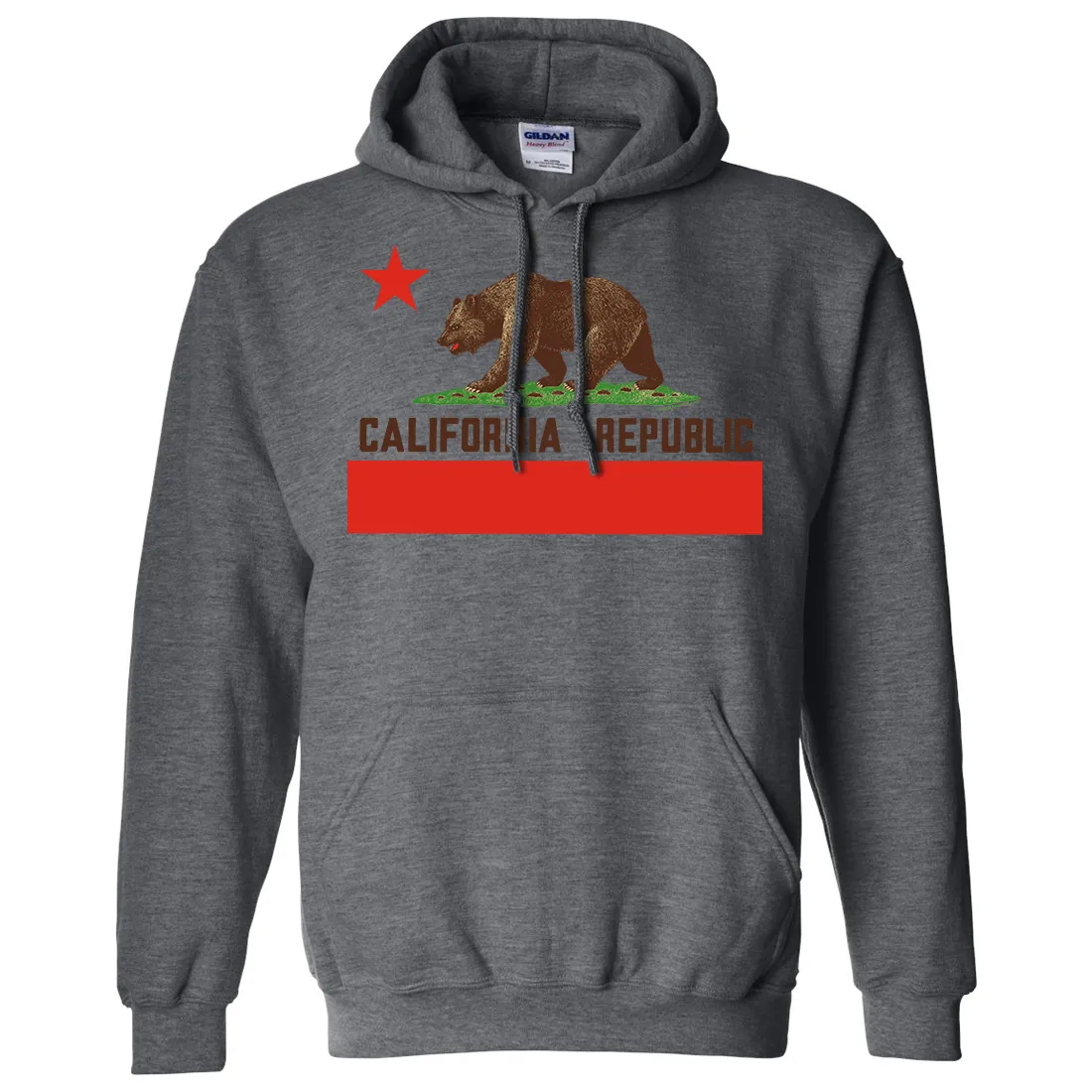 Don Pimentel California Republic Bear Flag Brown Text Sweatshirt Hoodie