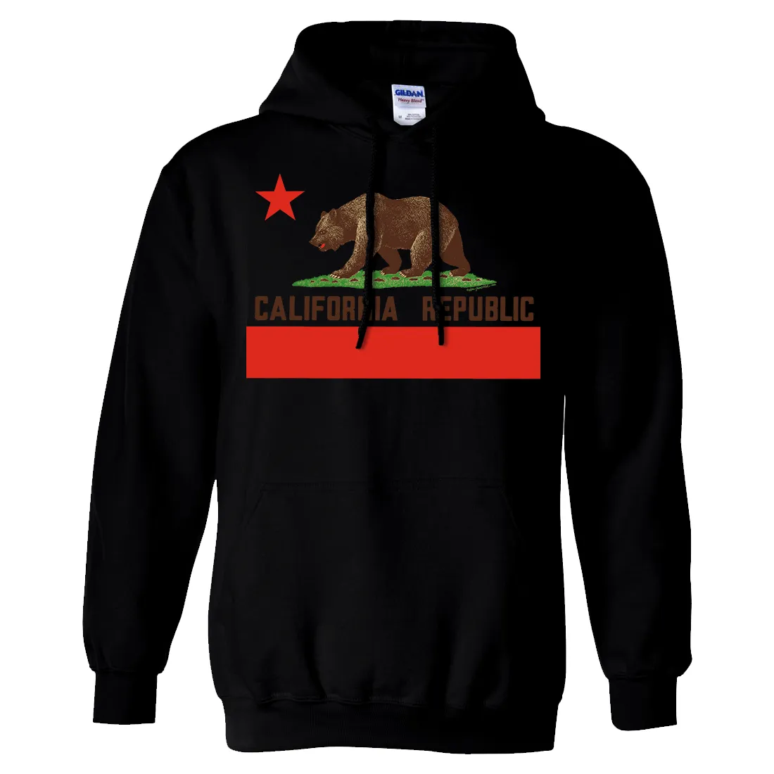 Don Pimentel California Republic Bear Flag Brown Text Sweatshirt Hoodie