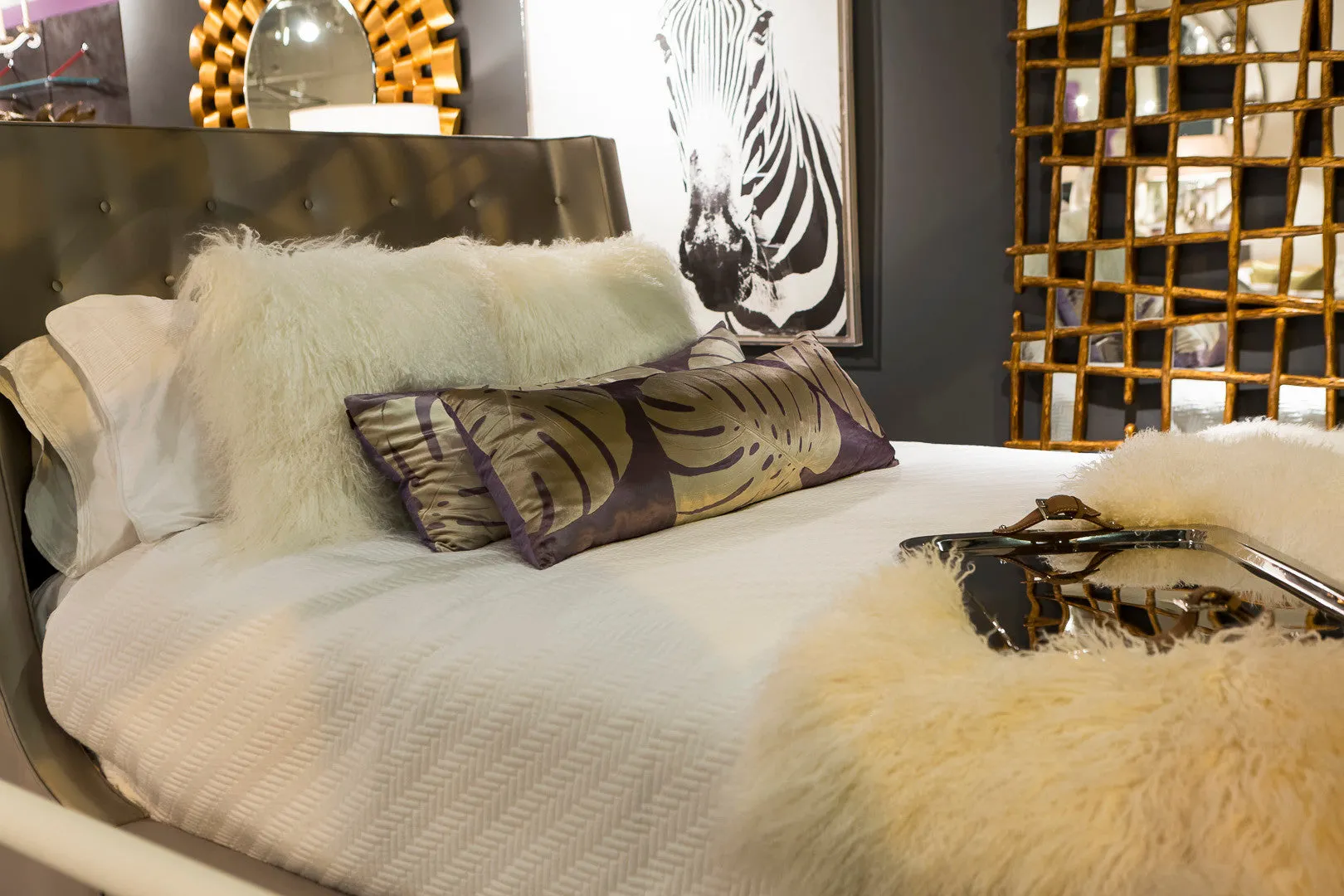 Elephant Ear On Violet Pillow - Aviva Stanoff Design