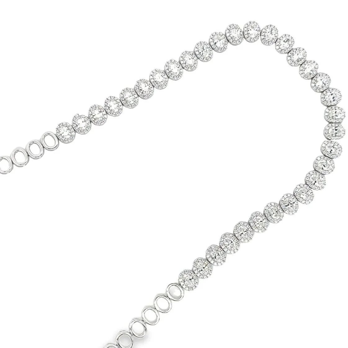 Exquisite 20.93CT T.W. Oval-Cut Statement Diamond Necklace