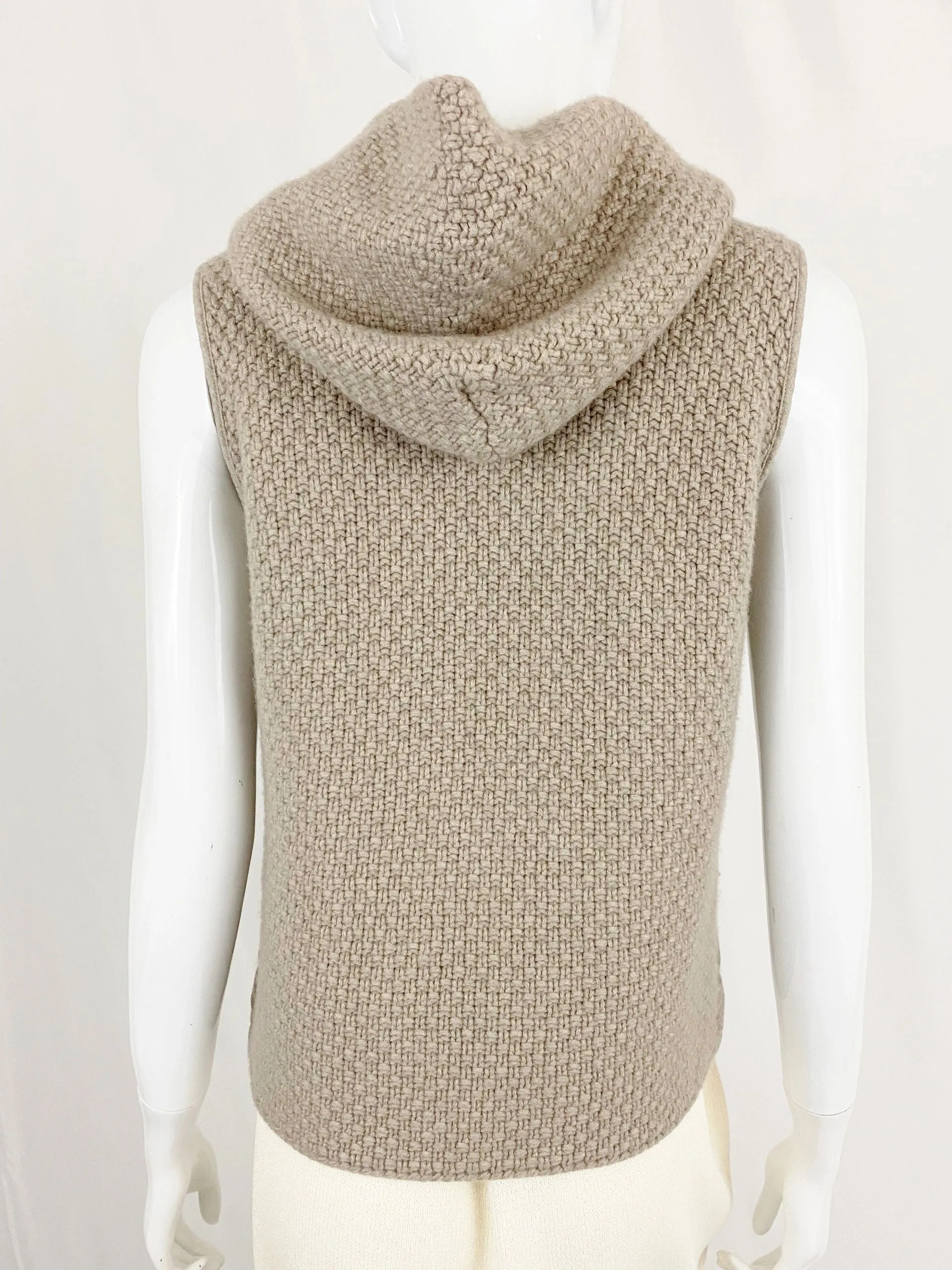 Fabiana Filippi Quilted Vest W/Hood Size S