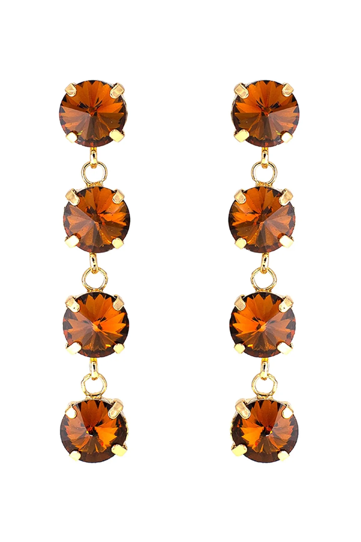 FOUR RHINESTONE DANGLING EARRINGS