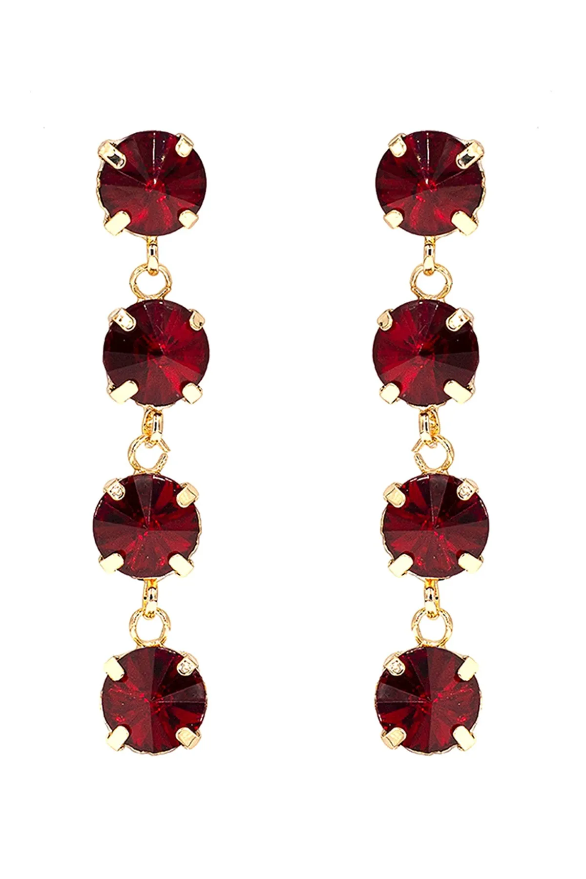 FOUR RHINESTONE DANGLING EARRINGS