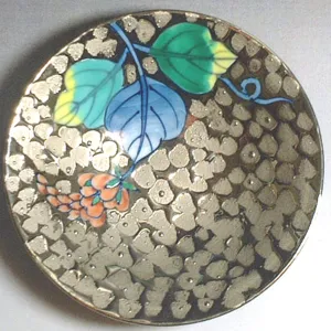Fujii Kinsai Arita Japan - Somenishiki Platinum Kudzu  Sake Cup (Hai) - Free shipping