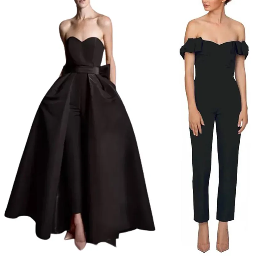 Funki Buys | Dresses | Women's Pantsuit Dress Detachable Skirt